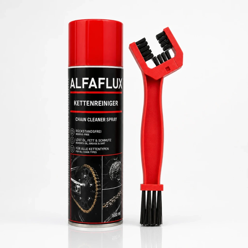 ALFAFLUX® Motorrad-Kettenpflege Set – 2-teilig