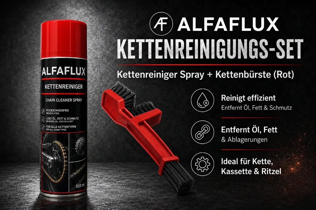 ALFALFUX Motorrad Kettenpflege SET – 2 teilig