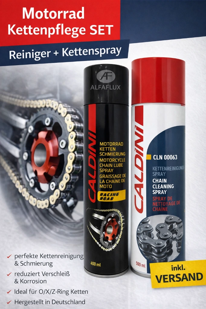 Motorrad Kettenpflege SET – 2 teilig
