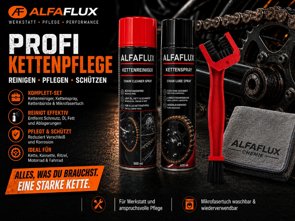 ALFALFUX Kettenpflege SET – 4 teilig
