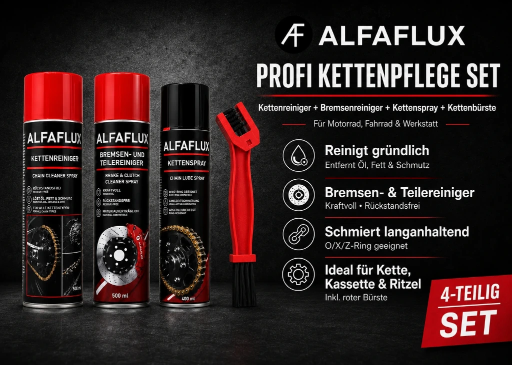 [ALF-KPS-BR-4-R] ALFALFUX Kettenpflege SET – 4 teilig